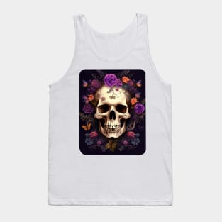 Skull with Flowers Tank Top
